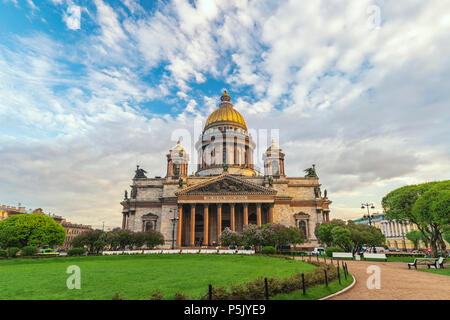 Saint Petersburg city skyline at Saint Isaac Cathedral, Saint Petersburg, Russia Stock Photo