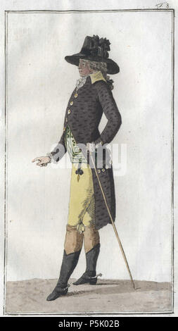 N/A. Deutsch: französchisches Negligee aus dem Jahre 1787 . March 1787. Journal des Luxus und der Moden 26 Franz. Negligee 1787