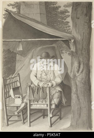 N/A. English: 'A Cobbler on Orange Grove, Bath,' ink wash on paper, by the Swiss-British artist and printmaker Samuel Hieronymus Grimm. Dated 1789, this drawing is a view of a cobbler on Orange Grove in Bath, Somerset, in June 1789. Courtesy of the British Library, London. 1789.   Samuel Hieronymus Grimm  (1733–1794)    Description Swiss painter and poet  Date of birth/death 18 January 1733 14 April 1794  Location of birth/death Burgdorf London  Work location Bern; France;  United Kingdom  Authority control  : Q2218363 VIAF:15042022 ISNI:0000 0000 6660 5644 ULAN:500022698 LCCN:nr2002011693 Oxf Stock Photo