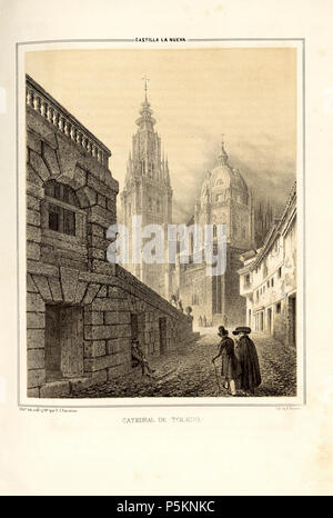 1853, Recuerdos y bellezas de España, Castilla la Nueva, tomo I, Catedral de Toledo. Stock Photo