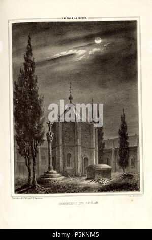 1853, Recuerdos y bellezas de España, Castilla la Nueva, tomo I, Cementerio del Paular. Stock Photo