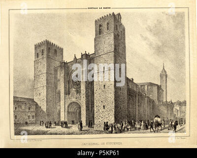 1853, Recuerdos y bellezas de España, Castilla la Nueva, tomo II, Catedral de Sigüenza. Stock Photo