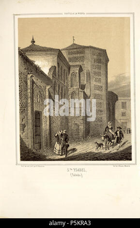 1853, Recuerdos y bellezas de España, Castilla la Nueva, tomo II, Santa Isabel, Toledo. Stock Photo