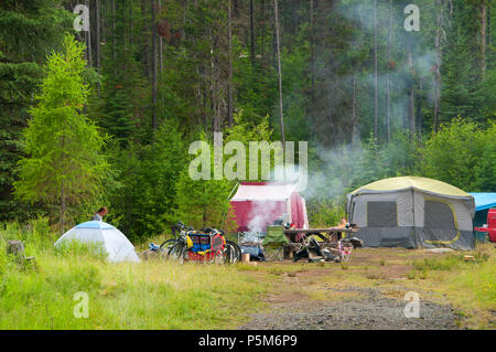 Camping Tent At Scenic Wild Campsite On A Lake Shore With Mountain Range In Background Camping In Norway Stock Photo Alamy