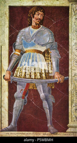Deutsch: Porträt des Condottiere Pippo Spano  circa 1450. N/A 98 Andrea del Castagno 004 Stock Photo