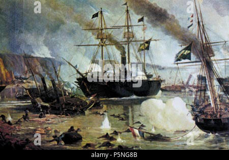 N/A. Português: Combate Naval do Riachuelo . de 1882 até 1883. Victor Meirelles [1] 176 Batalha Naval do Riachuelo Pintura Stock Photo