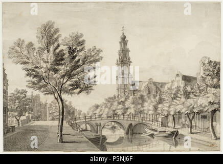 N/A. Nederlands: Beschrijving Gezicht vande princegrafte by de Rooze graft, op de Westerkerk en Markt te Amsterdam Gezicht vanaf de hoek Prinsengracht-Rozengracht op de brug voor de Westermarkt en de Westerkerk. Geheel links het hoekhuis Prinsengracht 186. Links in de verte Prinsengracht 184-ca. 172. Rechts vooraan Prinsengracht 283-187. Afmetingen: 291 x 428 mm Documenttype tekening Vervaardiger Beijer, Jan de (1703-1780) Collectie Collectie Atlas Dreesmann Datering 1756 Geografische naam Prinsengracht Prinsengracht Inventarissen http://archief.amsterdam/archief/10094 Afbeeldingsbestand 01009 Stock Photo