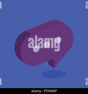 speech bubble isometric icon Stock Vector
