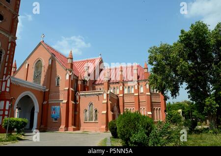 View of renovated St Mary the Virgin Church Cathedral Multan Pakistan Stock Photo