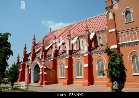 View of renovated St Mary the Virgin Church Cathedral Multan Pakistan Stock Photo