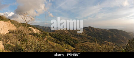 Panorama landscape view in Monteverde reserve cloud forest, Costa Rica Stock Photo