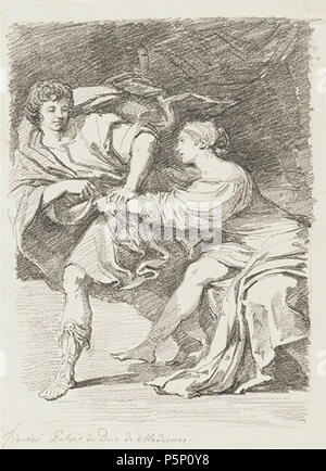 N/A. English: Black chalk on paper drawing by Jean-Honoré Fragonard after Lionello Spada, Joseph and Potiphar’s Wife (from the Palazzo Ducale, Modena), 1760–61, 45.1 x 33.0 cm, The Norton Simon Foundation . 1760–61.   Jean-Honoré Fragonard  (1732–1806)     Alternative names Honoré Fragonard  Description French painter, draughtsman and etcher  Date of birth/death 5 April 1732 22 August 1806  Location of birth/death Grasse Paris  Work location Paris (1749-1756), Rome (1756-1761), Tivoli (1760), Naples (1761), Paris (1761), Northern Netherlands (1773), Orléans (1773), Limoges (1773), Uzerche (177 Stock Photo