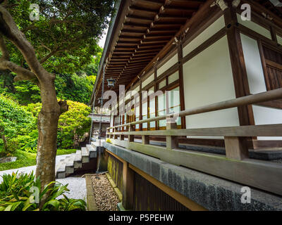 Traditional Japanese houses in Kamakura Stock Photo