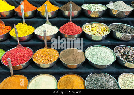 spice display, Goa, India Stock Photo