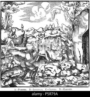 N/A. Woodcut illustration from De re metallica by Georgius Agricola. This is a 300dpi scan from the 1950 Dover edition of the 1913 Hoover translation of the 1556 reference. The Dover edition has slightly smaller size prints than the Hoover (which is a rare book). The woodcuts were recreated for the 1913 printing. Filenames (except for the title page) indicate the chapter (2, 3, 5, etc.) followed by the sequential number of the illustration. 2 May 2005, 07:13:16. TCO (talk) 223 Book8-4 Stock Photo