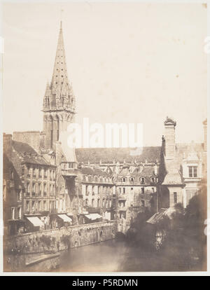 N/A. Français : rue des Petits Murs à Caen avant la couverture de la rivière en 1860 (actuel boulevard Maréchal-Leclerc). circa 1852–1854. Edmond Bacot (1814–1875) 262 Caen ruedespetitsmurs edmondbacot Stock Photo