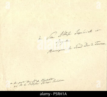 N/A. Briefkuvert; Brief von Alexander von Humboldt an Erzherzog Leopold II., Großherzog von Toskana: 'A Son Altesse Imperiale et Royale Monsieur le Grand Duc de Toscane ...'., wohl 1844 . 1844. Alexander von Humboldt 235 Briefkuvert Alexander von Humboldt 1844 Stock Photo