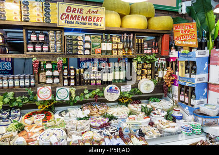 Delray Beach Florida,The Boys Farmers Market,gourmet grocery store supermarket food display sale,dairy,shopping shopper shoppers shop shops market mar Stock Photo