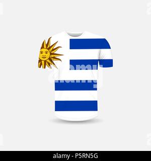 Premium Vector  Football kit of uruguay, tshirt template for