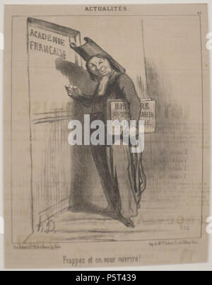 'frappez Et On Vous Ouvrira !' By Honoré Daumier, Hma 11876 Stock Photo 