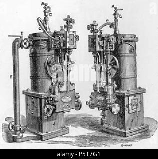 324 Chaplins' Patent Sea Water Distilling Apparatus with Steam Pump Attached Stock Photo