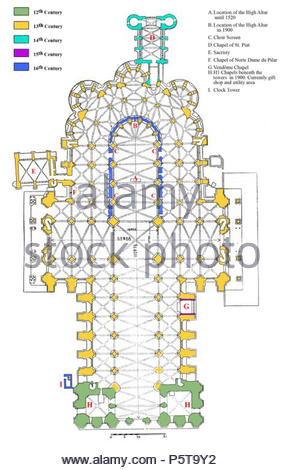 Chartres Cathedral Floor Plan 1900 Stock Photo 259734072 Alamy