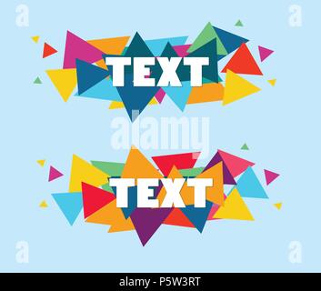 Set of trendy flat geometric vector banners. Stock Vector
