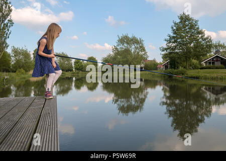 Little Girl Fishing Rod Bucket Came Stock Photo 1521164441