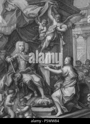 471 Drawing of King João V of Portugal as a patron of the arts by an unknown artist Stock Photo