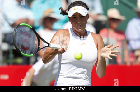 Natalia Vikhlyantseva in action during day one of the Aspall Classic at the Hurlingham Club, London. PRESS ASSOCIATION Photo. Picture date: Wednesday June 27, 2018. See PA story TENNIS Hurlingham. Photo credit should read: Simon Cooper/PA Wire. Stock Photo