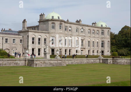 The Mansion House at Powercourt Gardens in Ireland, an important tourist destination Stock Photo