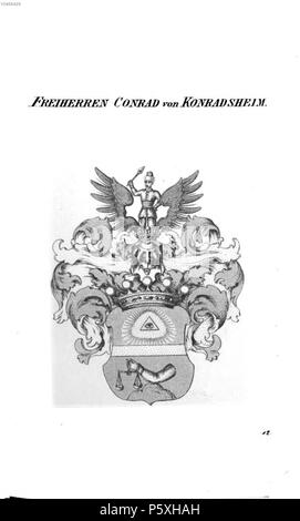 N/A. Wappen Conrad von Konradsheim - Tyroff AT.jpg . between 1831 and 1868. Unknown 375 Conrad von Konradsheim - Tyroff AT Stock Photo