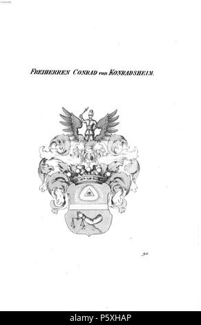N/A. Wappen Conrad von Konradsheim - Tyroff HA.jpg . between 1846 and 1865. Unknown 375 Conrad von Konradsheim - Tyroff HA Stock Photo