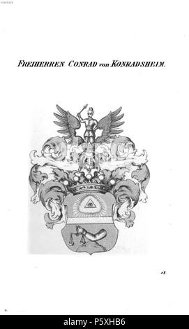N/A. Wappen Conrad von Konradsheim 2 - Tyroff AT.jpg . between 1831 and 1868. Unknown 375 Conrad von Konradsheim 2 - Tyroff AT Stock Photo