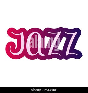 Dance jazz. Music Vector illustration. Handwritten calligraphy Stock Vector