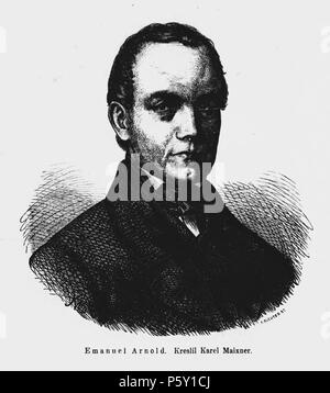 N/A. Portrait of Emanuel Arnold (1800-1869), Czech journalist and participant in an attempted coup in 1849. 21 January 1869. Karel Maixner (1840-1881) 506 Emanuel Arnold 1869 Maixner Stock Photo