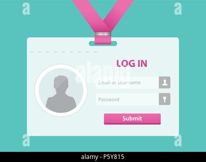 Login user interface Stock Vector