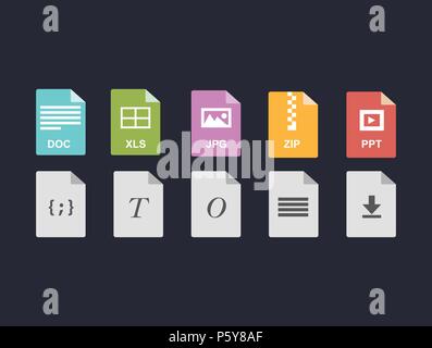 Vecror File formats Stock Vector