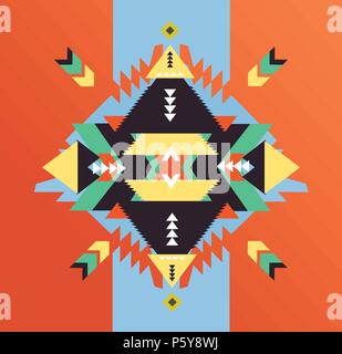 Fashion mexican, navajo or aztec, native american pattern Stock Vector