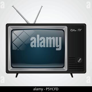 Icon of the good old retro TV without remote control Stock Vector