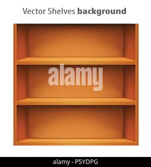 3d vector book shelve template Stock Vector