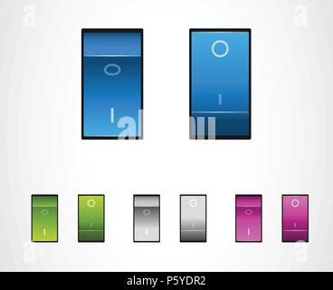 Realistic toggle switch Stock Vector