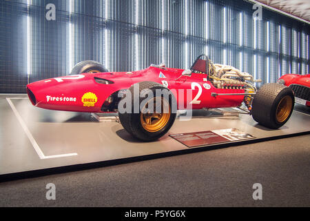 MARANELLO, ITALY-JULY 21, 2017: 1967 Ferrari 312 F1 in the Ferrari Museum. Stock Photo