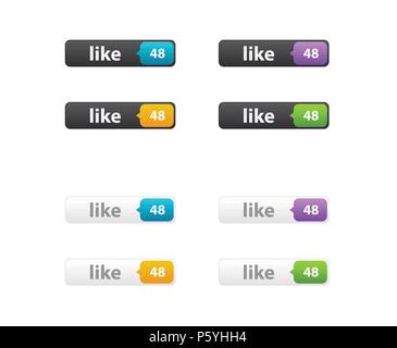 web like buttons for website or app Stock Vector