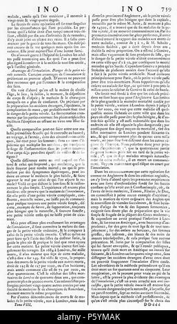 N/A. Français : Encyclopédie, ou Dictionnaire raisonné des sciences, des arts et des métiers, volume 8. from 1751 until 1772. Denis Diderot et Jean le Rond d'Alembert. 513 ENC 8-0759 Stock Photo