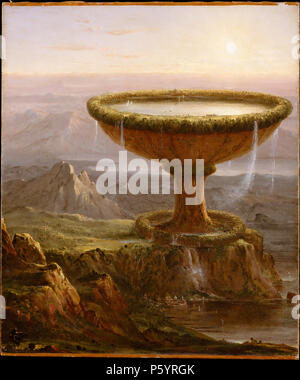 THOMAS COLE (1801-1848) English-born American painter. His 1833 painting The Titan's Goblet Stock Photo