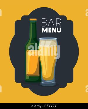 best drink bottle with cup frame Stock Vector