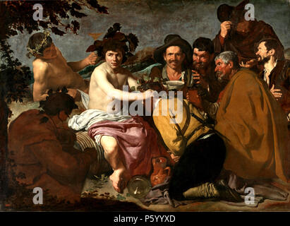 El Triunfo de Baco or Los Borrachos 1629, The Triumph of Bacchus, The Drunks by Diego Velazquez Stock Photo