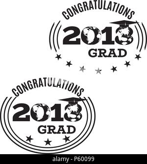 Graduation 2018 vector emblem, badge set Stock Vector