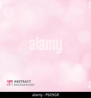 Abstract of bokeh pattern on pink background, illustration eps10 Stock Vector
